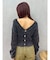 2WAYピグメントニットカーディガン