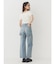 BACKスラッシュレースワイドデニムパンツ