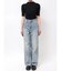 BACKスラッシュレースワイドデニムパンツ