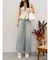 ラインストーンワイドデニムパンツ
