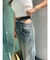 ビジューワイドデニムパンツ