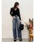 フェイクグラフィックワイドパンツ