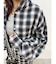 オーバーサイズチェックフードシャツ【セットアップ着用可能】