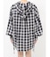 オーバーサイズチェックフードシャツ【セットアップ着用可能】