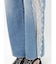 サイドレースワイドデニムパンツ