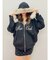 オーバーサイズ ZIP UPフーディー