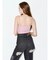 ラインストーンロゴバックスラッシュワイドデニムパンツ