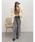 ミドルウエストケミカルワイドデニムパンツ