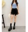 レースドッキングリボンデニムミニスカート