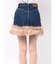 フェイクファードッキングデニムミニスカート【セットアップ着用可能】
