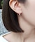 揺れるカラーストーンピアス( WG)