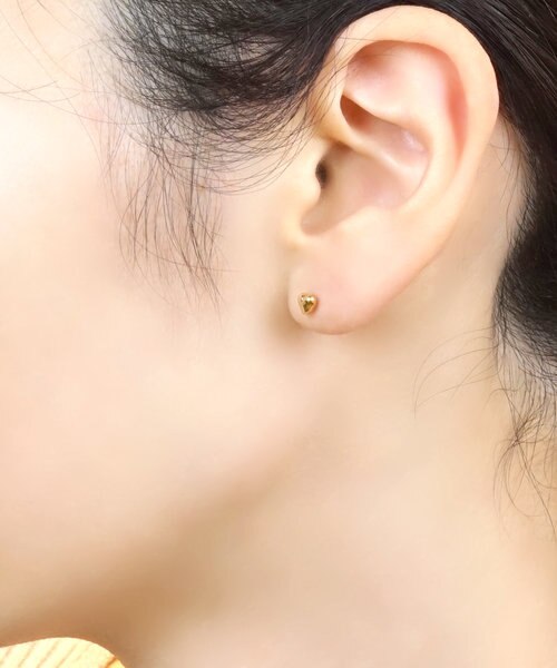 セカンドピアス] K18ハートピアス｜テイクアップの通販｜&mall