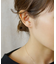 [ セカンドピアス] K18フィオレットセッティングダイヤモンドピアス0. 1ct