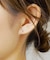 [ セカンドピアス] K18フィオレットセッティングダイヤモンドピアス0. 1ct
