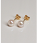 パールワンポイントピアス[ 5mm] ( YG)