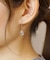 【 step into】K18・K10ミルキーアクアマリン・ブルートパーズスイングピアス