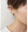 [ セカンドピアス] K18リリィカットグリーンメノウピアス（ YG)