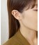[ フワットイヤリングス] K10 ロンドンブルートパーズ バゲットカット イヤーカフ（ YG）