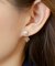 K10/18パニエ パール&キューブピアス