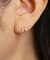 K18/10ダイヤモンド　ハーフピアス　イニシャル『H』( YG)