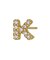 K18/10ダイヤモンド　ハーフピアス　イニシャル『K』( YG)