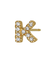 K18/10ダイヤモンド　ハーフピアス　イニシャル『K』( YG)