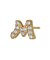 K18/10ダイヤモンド　ハーフピアス　イニシャル『M』( YG)
