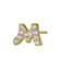 K18/10ダイヤモンド　ハーフピアス　イニシャル『M』( YG)