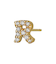 K18/10ダイヤモンド　ハーフピアス　イニシャル『R』( YG)
