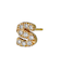 K18/10ダイヤモンド　ハーフピアス　イニシャル『S』( YG)