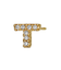 K18/10ダイヤモンド　ハーフピアス　イニシャル『T』( YG)