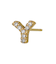 K18/10ダイヤモンド　ハーフピアス　イニシャル『Y』( YG)