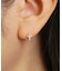 K18/10ダイヤモンド　ハーフピアス　クロス( YG)
