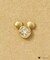 [ セカンドピアス]K18ミッキーマウス　ダイヤモンドハーフセカンドピアス（ YG)