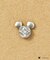 [ セカンドピアス] Ptミッキーマウス　ダイヤモンドハーフセカンドピアス