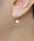 Ｋ18/10アコヤパール ミカヅキデザインピアス