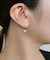 Ｋ18/10アコヤパール ミカヅキデザインピアス