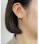 K10 ブラックカラー バゲット スイングピアス( YG)