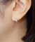 K14/K10 フラワーカットスリムフープピアス( WG)