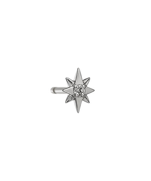 Solo Pierce】[ セカンドピアス] PTダイヤモンド シャインハーフピアス