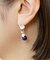 K18・K10 ホワイトブルーカラー ワイヤーピアス