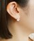K18・K10 ホワイトブルーカラー ワイヤーピアス