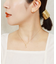 【 Solo Pierce】[ セカンドピアス] Ptアイスブルーダイヤモンド フラワーハーフピアス