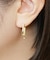 K18/K10 ダブルUラインフープピアス
