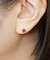 [ セカンドピアス] Pt リリィカットガーネットピアス