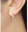 K14/K10 フラワーカットスリムフープピアス( WG)