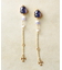 K18・K10 ミラーインザシー　紫金石ピアス