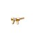 【 Solo Pierce】[ セカンドピアス] K18リボン ダイヤモンドハーフピアス