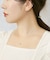 【 Solo Pierce】[ セカンドピアス] K18リボン ダイヤモンドハーフピアス