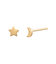 [ セカンドピアス] K18 ミニ月星ピアス